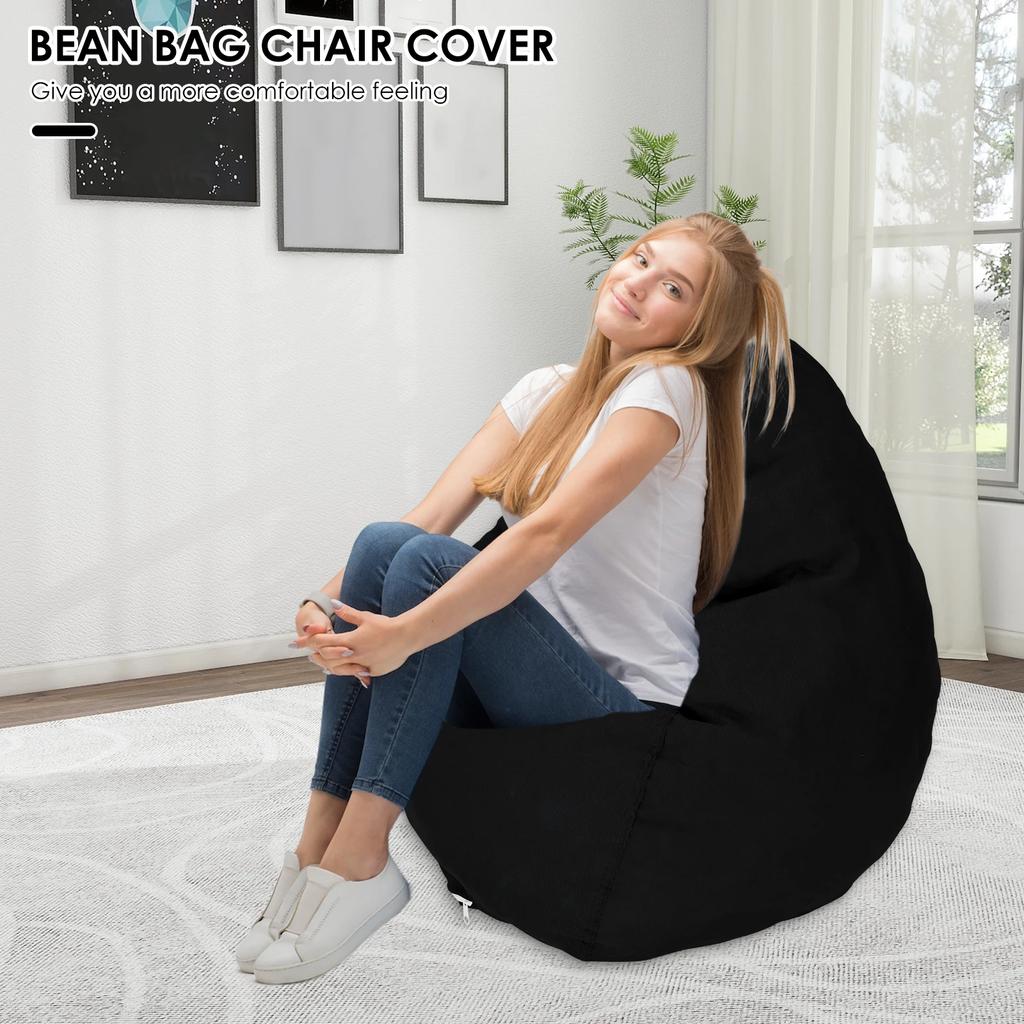 Stor Sittpuff Latsits Stol Sofföverdrag Soffa Mjuk Fluffig Andningsbar Vuxen Barn Tatami Vardagsrum Dekorativ Utan Fyllning