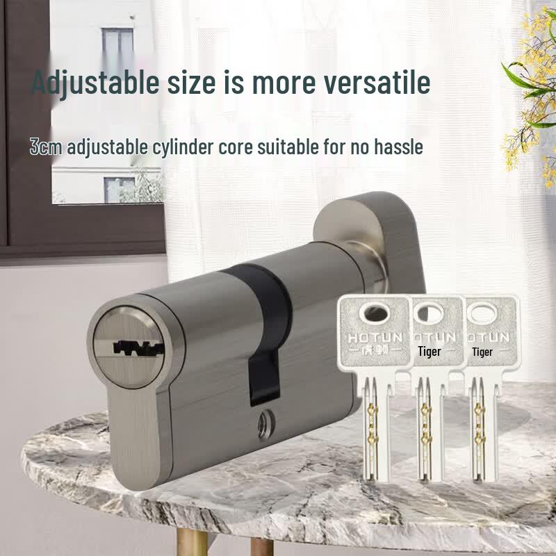 HOTUN Adjustable Copper Core Door Lock Cylinder