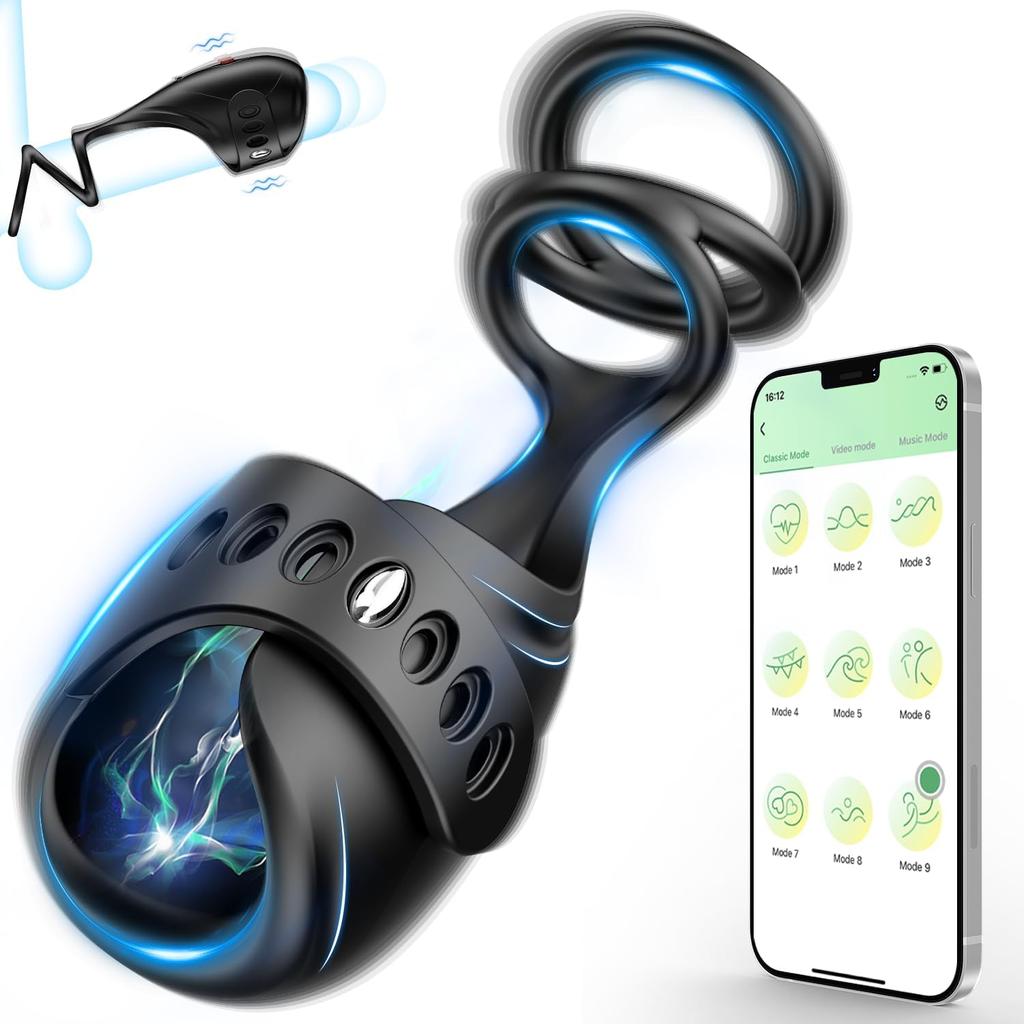 Male Sex Toys for Men, Penis Vibrators, Male Masturbators, Stroker Toys with Penis Rings for Men, Erection, Remote Control App, Vibrator