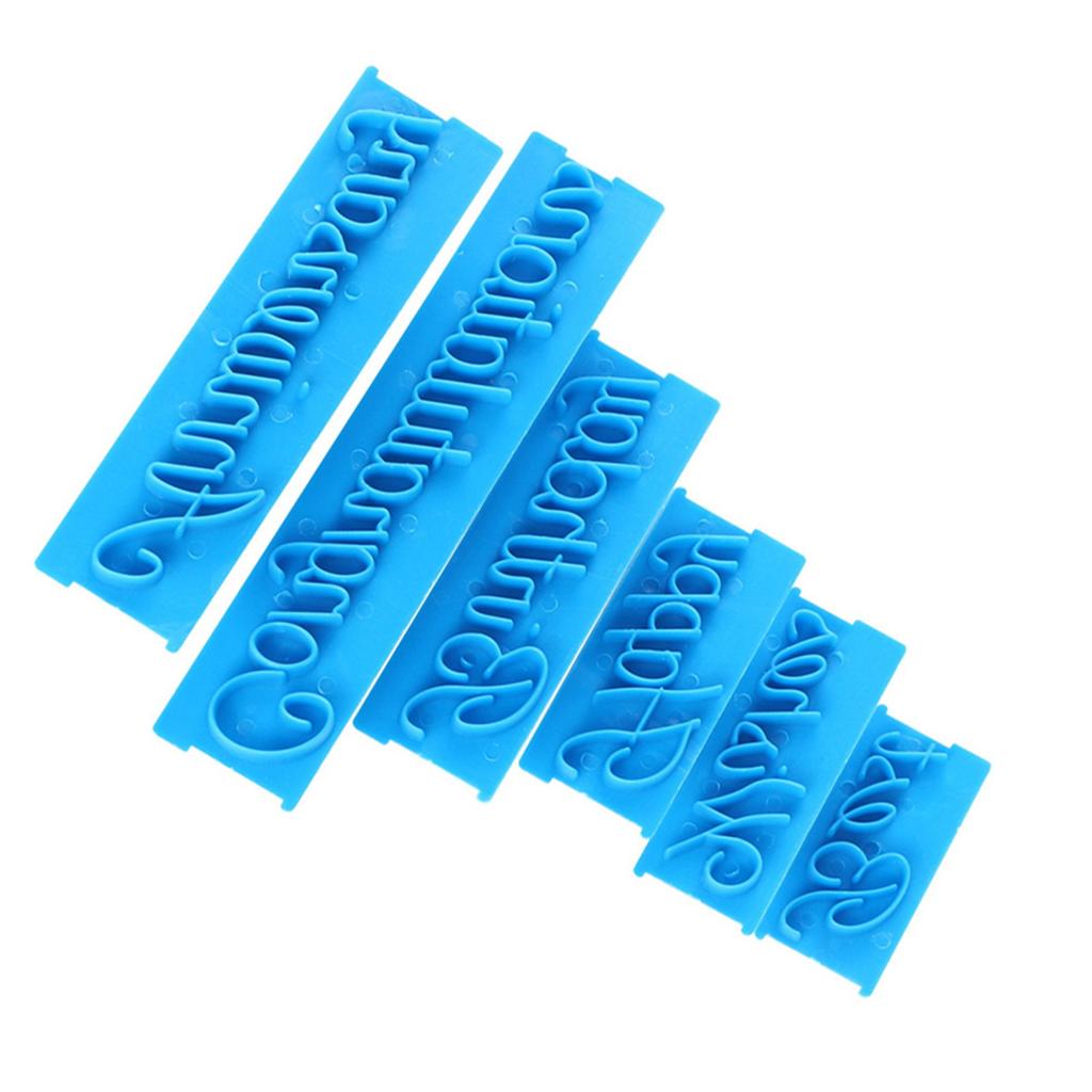 3 Set Handwriting Letter Cake Embosser DIY Plastic Molds Cake Decorating Printing Mold
