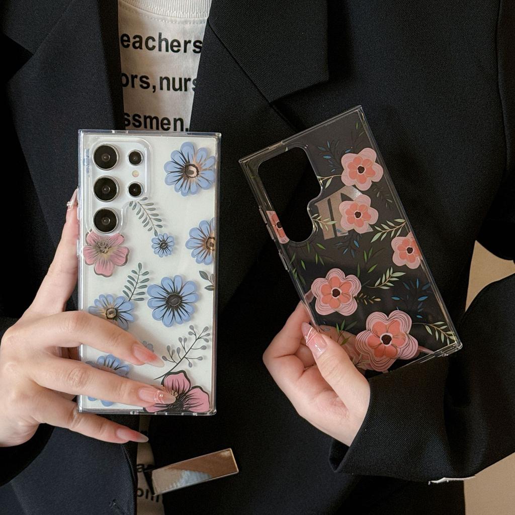Suitable for Samsung S25 Ultra Flower Mobile Case S24uIMD Double Cover S23 Anti fall A56 Case A26