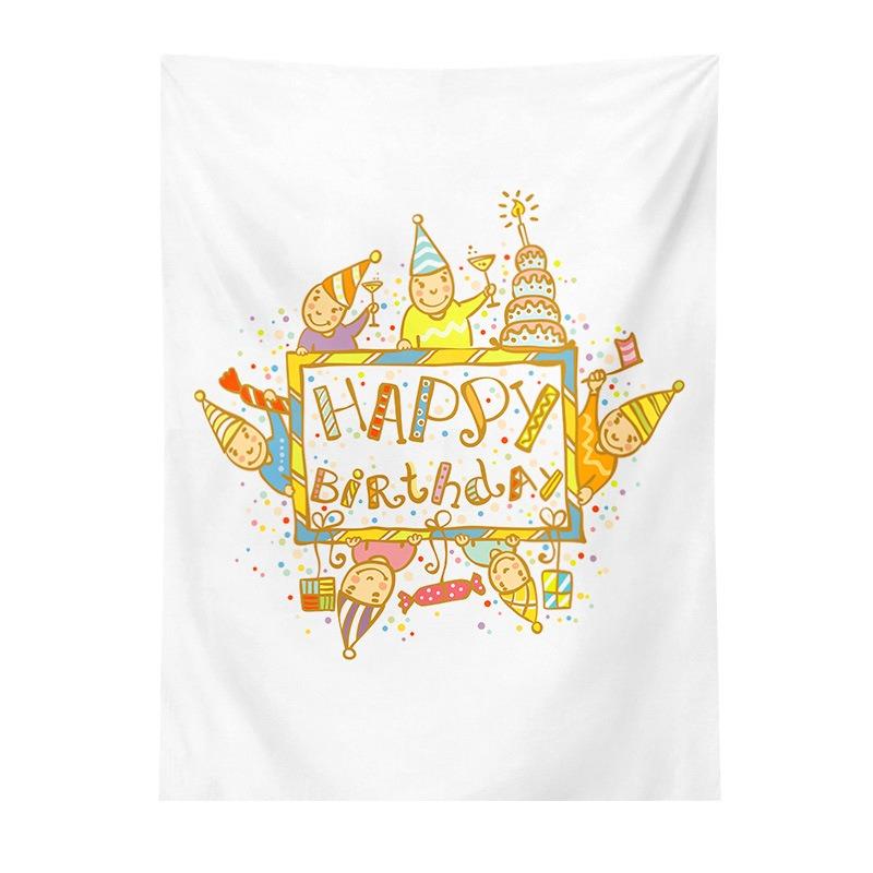 Birthday Party Hanging Cloth Home Wall Decoration Tapestry Office Living Room Tapestry