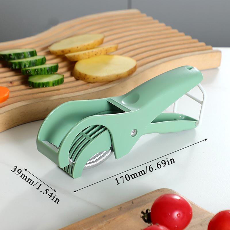 Stainless Steel Vegetable And Fruit Slicer Multi Functional Salad Slicer Kitchen Accessories Kitchen Tools зелёный