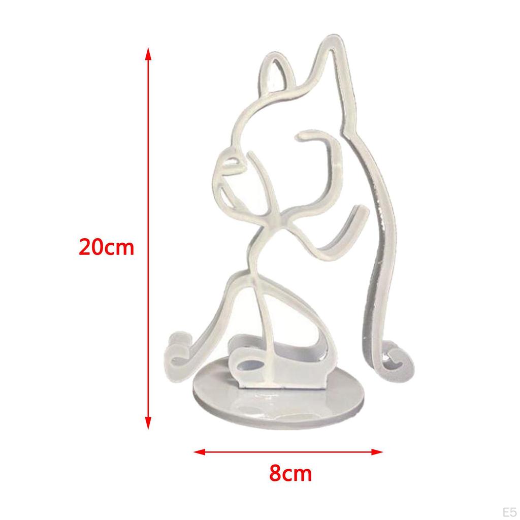 Abstract Dog Sculpture, Northern Europe Style Animal Statue, Craft Figurines for Cabinet,