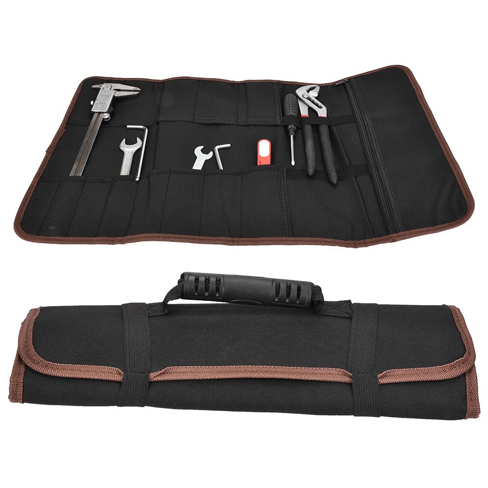 S8 Multifunction Pouch Holder Roll Up Storage Bag for Handle Repairing Tool(black)