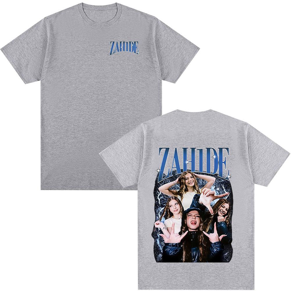 

Футболка з двостороннім принтом Zahide Merch Чоловічий Жіночий Одяг Модні Футболки Літня Бавовняна Оверсайз Футболка з круглим вирізом та коротким рукавом 3XL