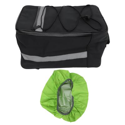 Borsa per Portapacchi Posteriore Bici Impermeabile Riflettente Grande Capacità Portapacchi Posteriore Bicicletta con Copertura Antipioggia