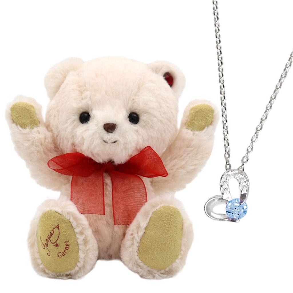 Petit Luu tete Bear Heart January & Necklace, 4S, 12cm, (Normal)