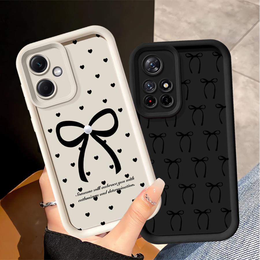 Cartoon Bow Phone Cover Case for Xiaomi Poco F8 C61 C51 X3 NFC C50 X3 Pro