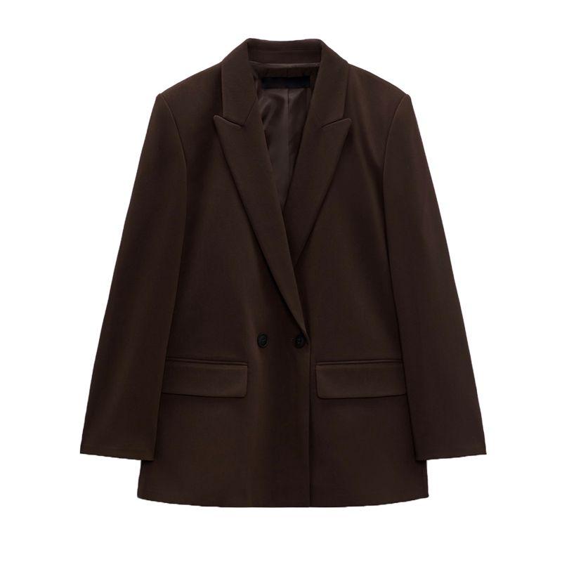 Za Fall and Winter New Arrival Fancy Fried Street Easiest for Match Slim Looking Casual Loose Double Breasted Suit Outwear 2753432