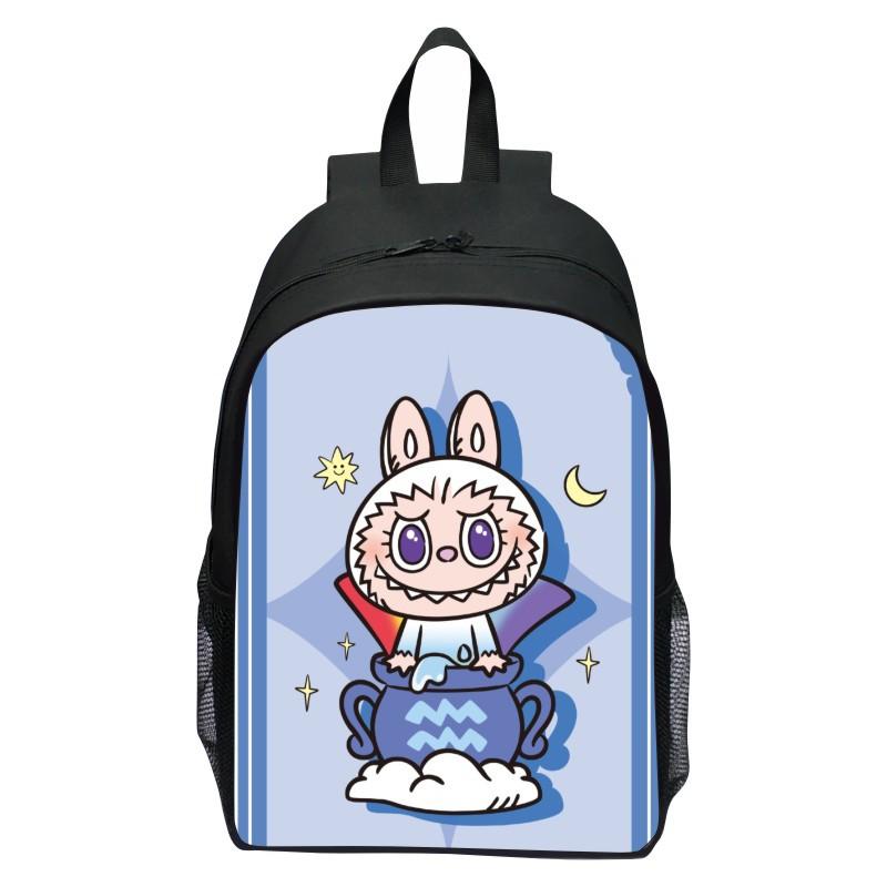 Schoolbag Printed Rabbit, Elementary School Cartoon Cute Backpack 123 Grade Doll Boys and Girls