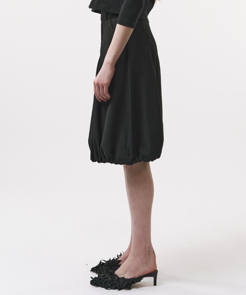 Podeowedeo Pintuck Balloon Skirt (Black)