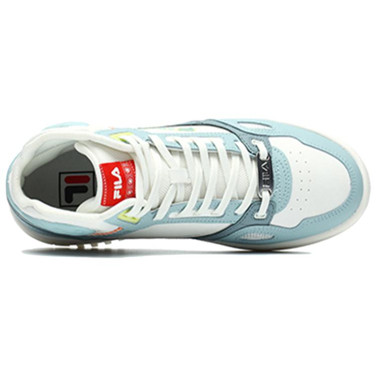 Fila Heritage Basketball Shock Absorbing Non-Slip Durable Mid-Top Retro Basketball Shoes Women Sneaker Cloud-Blue F12W141211FSC