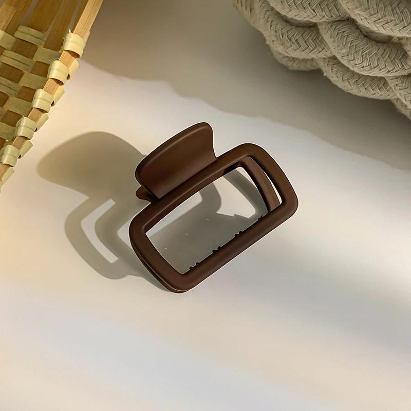 New Small Hair Claw Clips Women Square High Ponytail Clip Clamp Korean Simple Matte Non Slip Barrettes Girl Hair Accessories