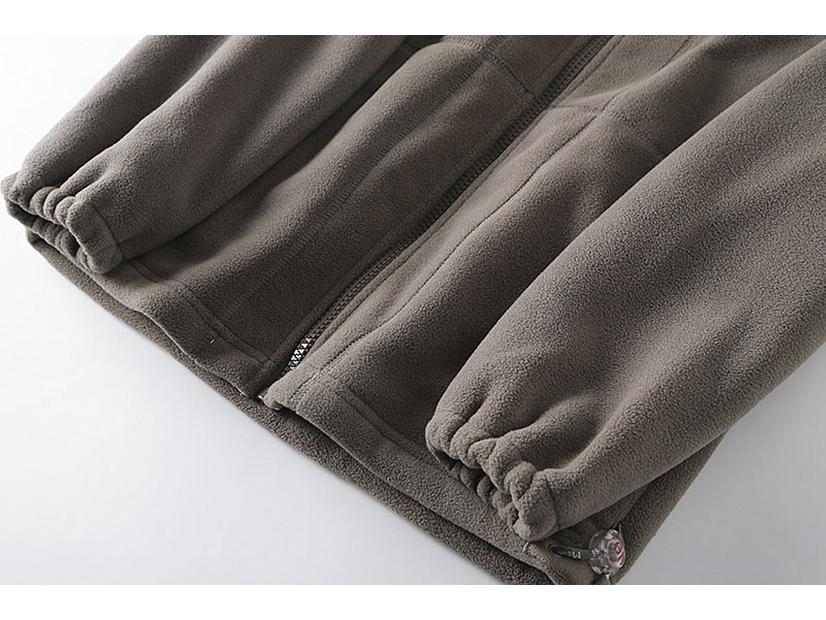 Norwegian Men's Plus-Size Double-Layer Fleece Jacket - Cold-Resistant, Warm, Stand-Up Collar