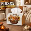 1pc Rustic Pastoral Botany Tissue Box - Multi-Functional Fall Napkin Dispenser, Made of Durable Polyester, Decorated with Gourd Sunflower Basket, Suit