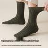 Herren Herbst Winter Wolle Mid-Calf Socken - Warm, Bequem, Nicht eng, Einfarbig Lässig.