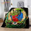 RF Funny Rat Fink Cartoon Motorcycle Car Sign Soft Throw Blanket for Home Bedroom Sofa Bed Picnic Travel Office Use