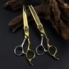 Naipusen Gold Hair Scissors Set: Straight, Serrated & Thinning with Faucet Cover Plate