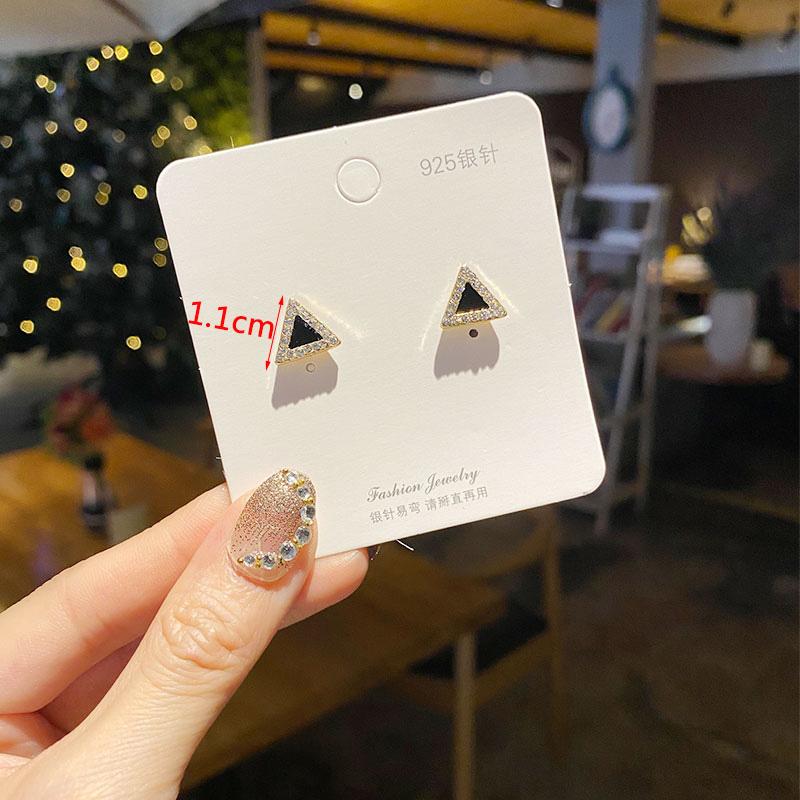 New Fashion Triangle Earrings for Women Colorful Enamel Korean New Imitation Pearl Dangle Earrings Unusual Boho Party Gifts
