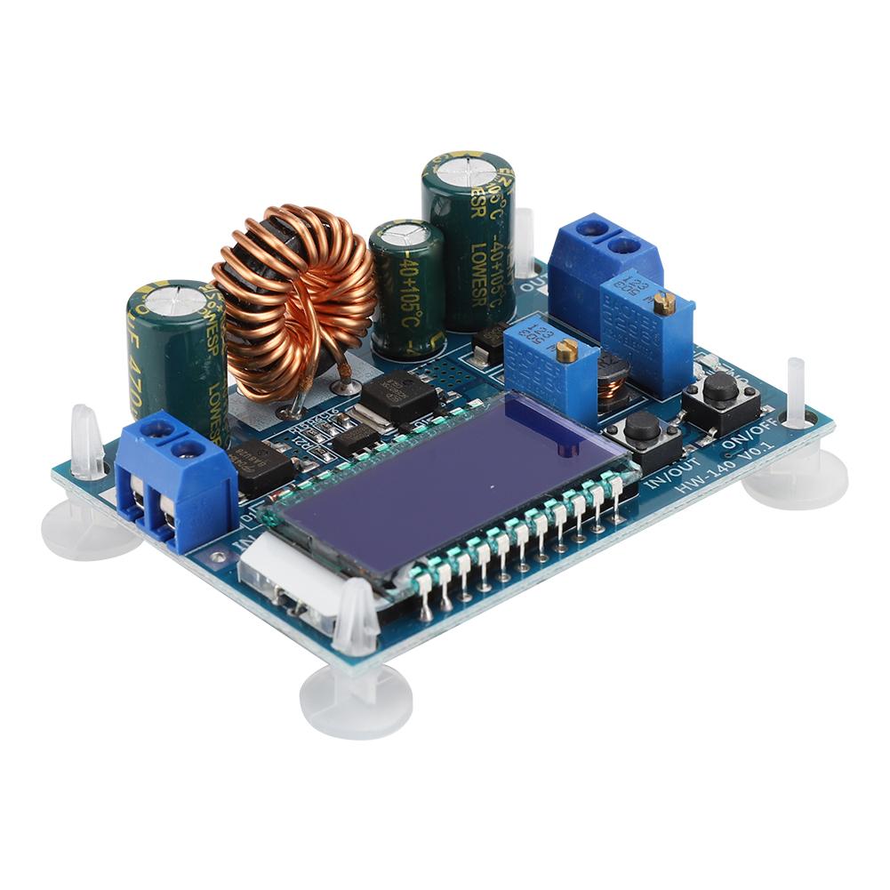 HW 140 Einstellbares Boost-Buck-Spannungsreglermodul LCD Digitalanzeige mit Kühlkörper