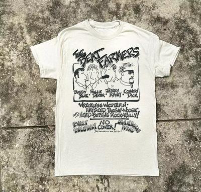 Rare T-shirt Unisexe Cadeau Pour Fan S à 5XL BT878 Concert Tournée THE BEAT FARMERS 1983