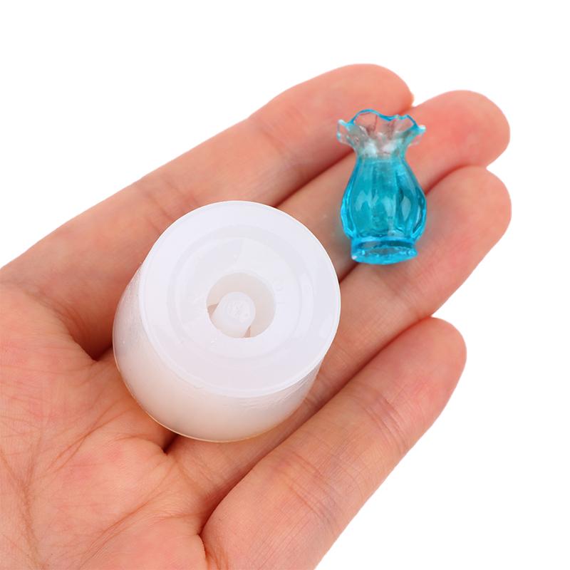 Mini Mold 1:12 Dollhouse Miniature Vase Flower Arrangement Diy Silicone Mold Doll House Home Decor(Only Mold)