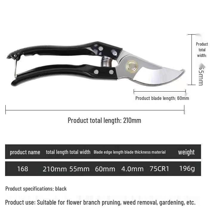Labor-Saving SK5 Steel Pruning Shears for Gardening, Grafting, and Thick Branches