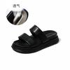 Flat-bottomed slippers for women's 2025 summer new sandals to wear outside and step on shit. Thick-bottomed semi-mop casual versatile beach slippers