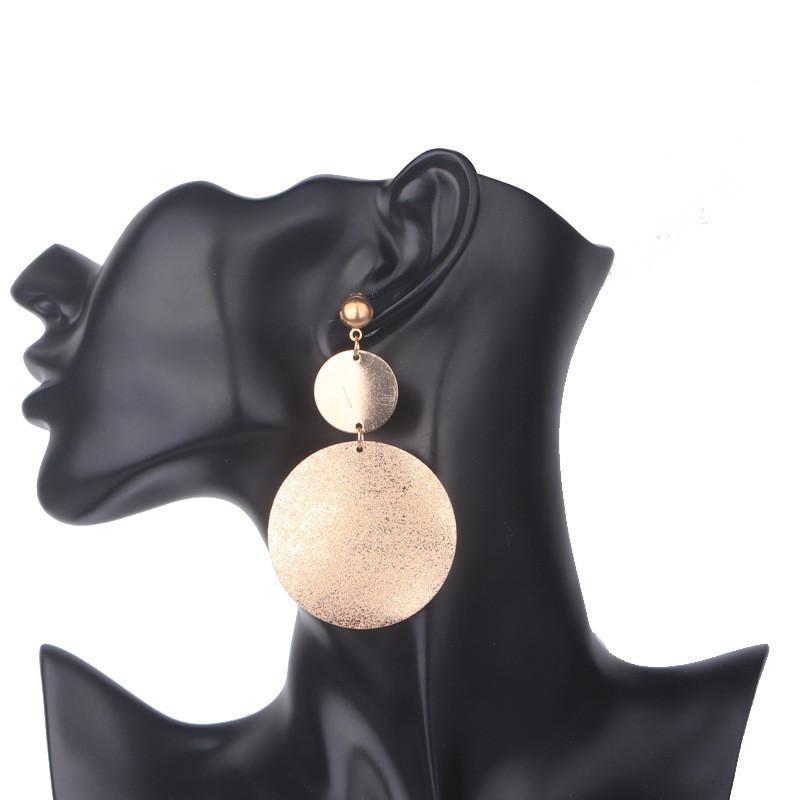 Trendy Geometric Matte Earrings Alloy Minimalist Style For Women Fashion Jewelry