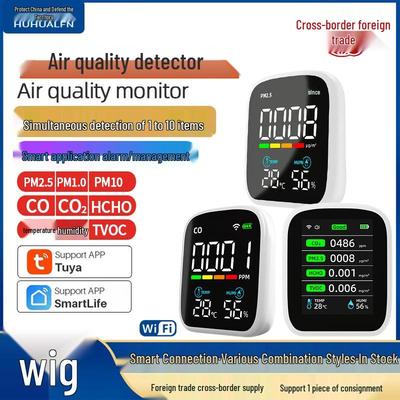 WiFi Tuya Air Quality Monitor: PM2.5, CO2, TVOC, HCHO, NDIR Sensor