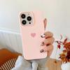 Apple 17PROMAX love matte mobile phone case, small love mobile phone case, matte feel soft case 16PRO is suitable.