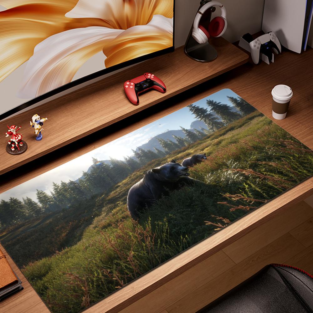 Mouse Pad Non-Slip Rubber Edge Locking Mousepads Game Play Mats Action Game The Hunter Call of the Wild for Notebook PC Computer