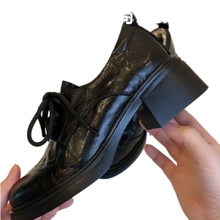 

Women s Lightweight Comfortable Cold Warm Padded Snow Boots Non-slip Wear-resistant Outdoor Leisure Sports Cotton Boots British Style Lefebvre Shoes 36 чорний