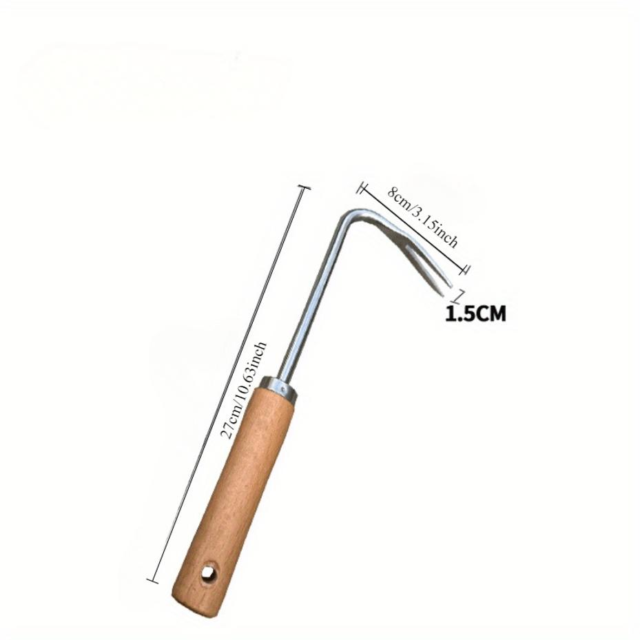 Stainless Steel Manual Weed Puller Garden Hand Weeder Rake Sharp Tines Grass Rooting Weeding Tool For Easily Removing Weeds