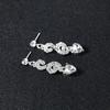 Women Bridal Jewelry Set Elegant Fashionable Diamond Alloy Necklace + Earring Set