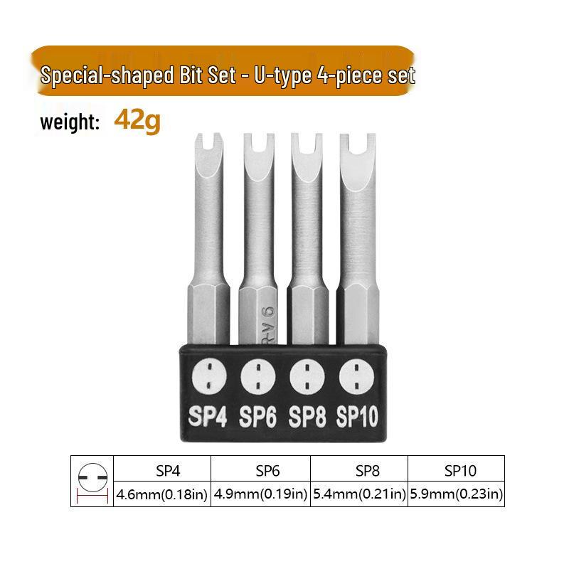 

Набор нерегулярных бит с шестигранным хвостовиком 6,35 мм для ремонта бытовой техники, дрели и отвертки