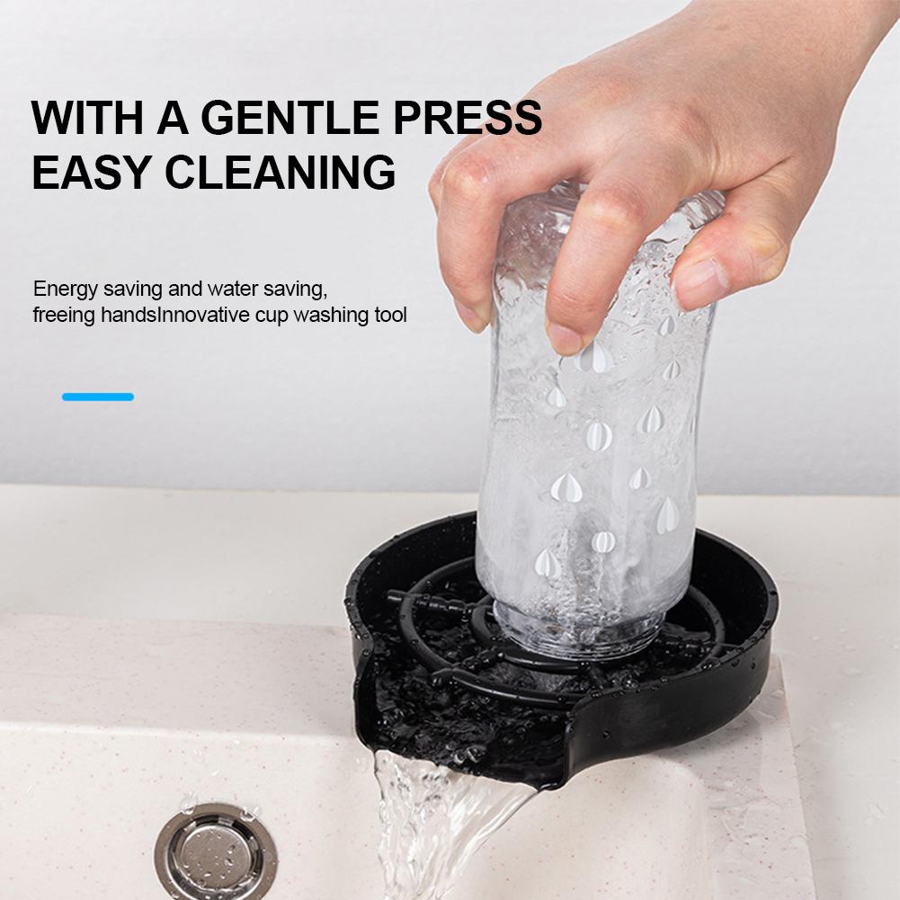 Automatic Glass Rinser High Pressure Cup Washer Faucet Glass Rinser Bar Beer Milk Tea Cup Cleaner Kitchen Sink Accessories