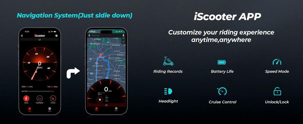 iScooter i10Plus Electric Scooter - 800W Motor, 30-Mile Range, 25 mph Speed, Foldable and Portable for Easy Commuters