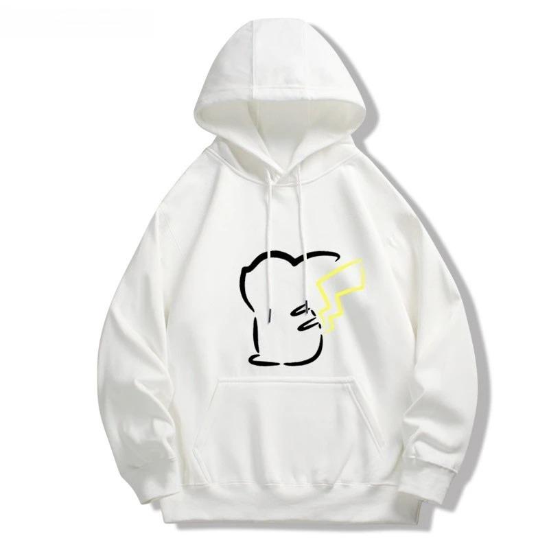 Autumn_Winter Pokemon Animation Brand Pikachu Printed Hoodie Men's and Children's Harajuku Casual Short Sleeve