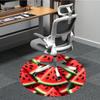 1pc Watermelon Slices Carpet for Office Non-Slip, Round Carpet, Soft & Comfortable, Carpet for Office, Lightweight Round Floor Mat