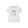 PawinPaw Girls' Cartoon Bear Color-block T-Shirt