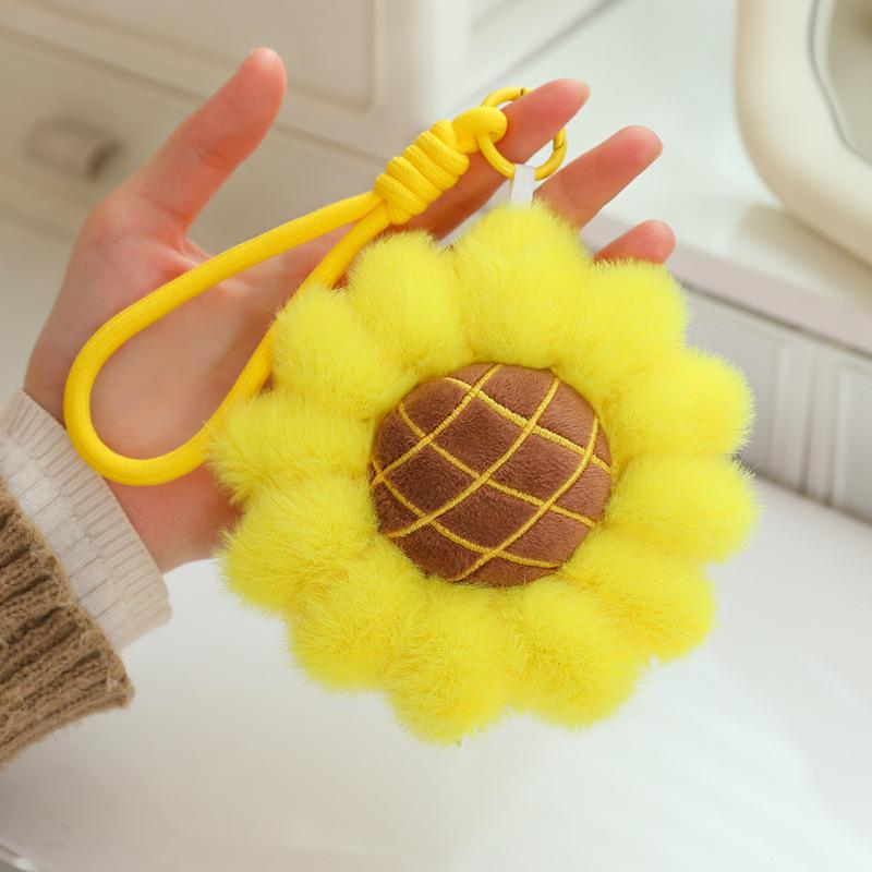 New Cute Gummy Flower Sunflower Pendant - Sweet Portable Style Women's Bag Charm