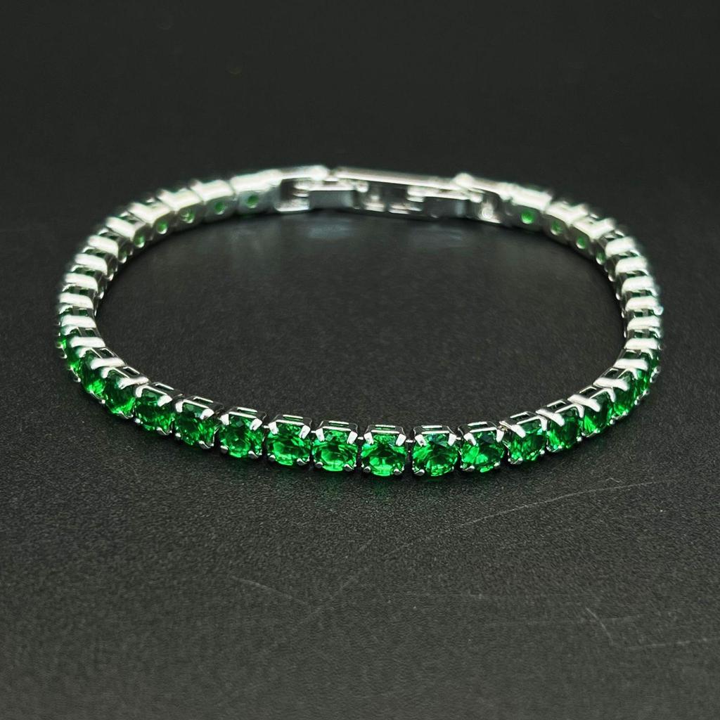 Mehrfarbiges 3N Zirkon Tennisarmband - Luxuriöser Europäischer & Amerikanischer Hip-Hop Stil