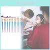 Mermaid Spiral Pattern 12 Piece Makeup Brush Set With Diamond Handles For Beauty Enthusiasts