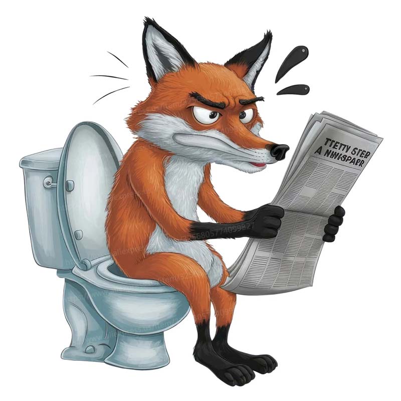 Funny Cat Dog Fox Tiger Animal on the Toilet Sticker Bathroom Toilet Cover Sticker Wall Sticker WC Home BathRoom Waterproof Decoration S353