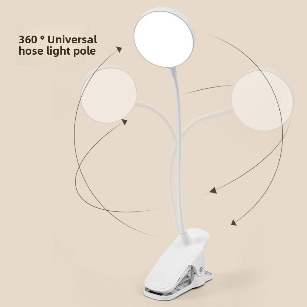 Dimming Function LED Clip Lamp Touch Control LED Desk Lamp USB Rechargeable Lamp  Bed Reading