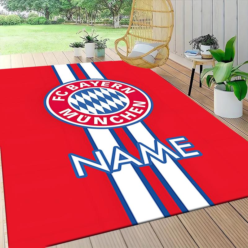 Custom Name Royal Soccer Team Crest Carpet Rug Customizable Soft Washable Anti-Slip Home Living Room Sofa Mats Personalized Rug. 0909209