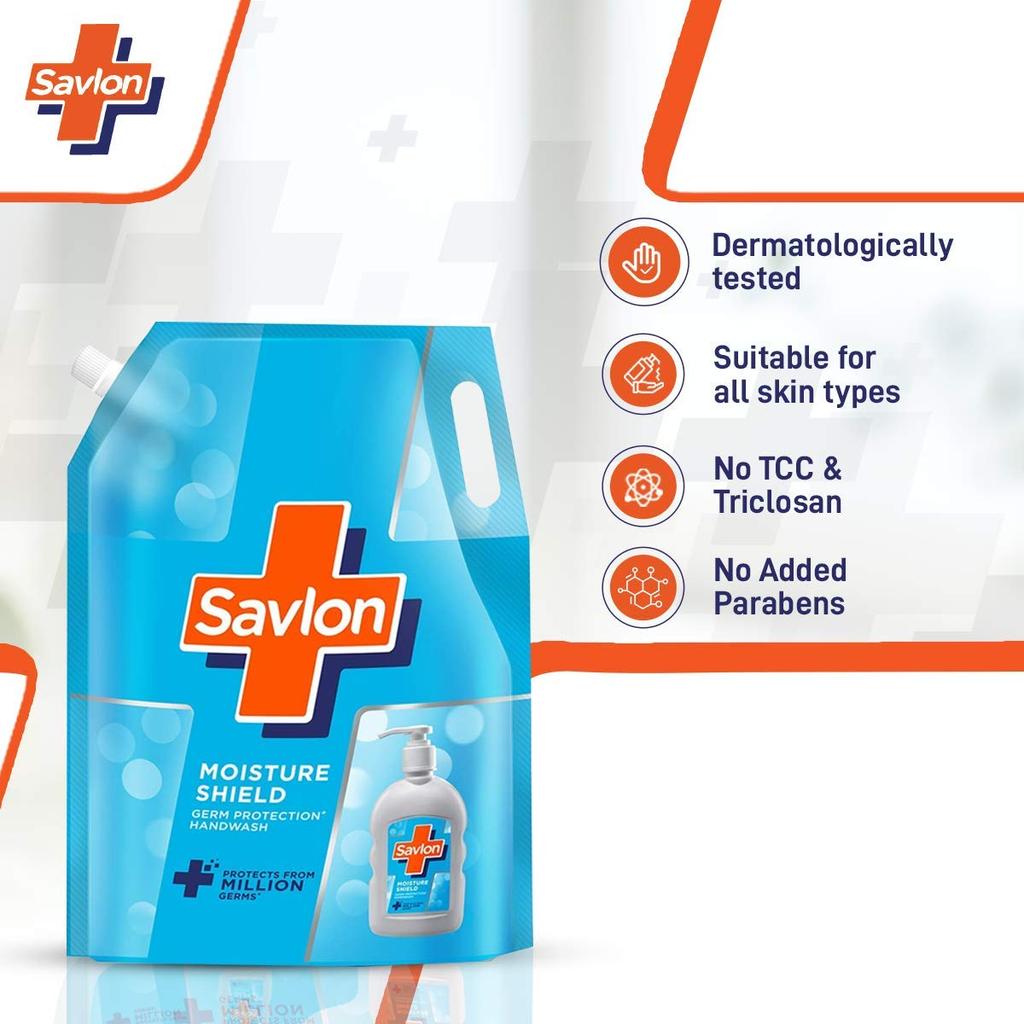 Savlon Moisture Shield Germ Protection Liquid Handwash Nachfüllbeutel, 1500 ml