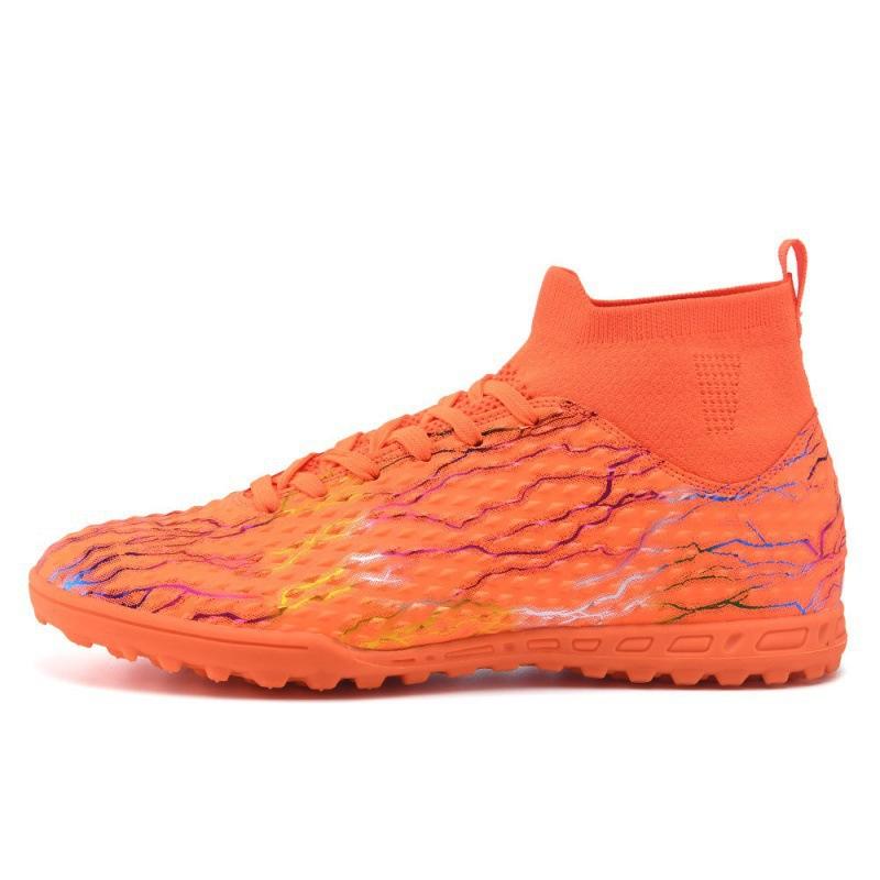High-top Football Shoes Tf Broken Nails AG Long Nails Leather Feet Men and Women Children Youth Students Adult Sports Training Shoes